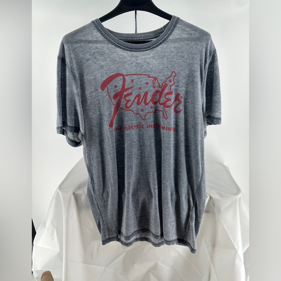 Lucky Brand Fender Gray Short Sleeve Tee - Picture 1 of 6